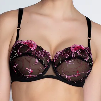 Podprsenka Lise Charmel - Floraison passion podprsenka vyšší 3/4 nevyztužená safran rose 80F BCH3086