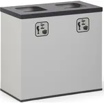 Alfa 3 Koš na tříděný odpad, stojan na odpadkové pytle, šedá/tmavě šedá, 2x 42 l