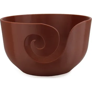 Organizér galanterie Pro Háčkování Miska na klubíčko VLNKA, XL hnědá