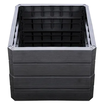 Vyvýšený záhon Garantia Ergo Quadro Vysoký záhon Wood S, plast, 60 × 60 × 50 cm, antracit 645160