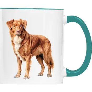 Hrnek malý barevný s potiskem Kanadský retrívr malovaný