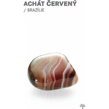Obal na kartičku Magieprirody.cz Kartička s popiskem kamene Achát červený #87
