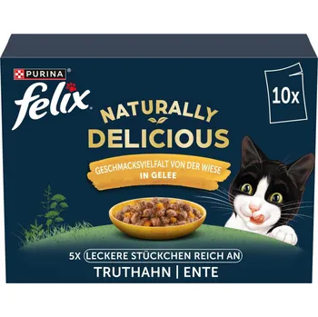 FELIX Naturally Delicious rozmanitost z louky 10 × 80 g