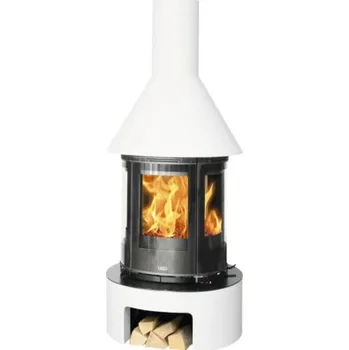 Krbová kamna Krbová kamna Vermont plech černý-sokl 5 kW HB-130019