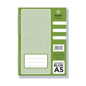 Zápisník Blok, A5, s boční vazbou, čtverečkovaný, 50 listů