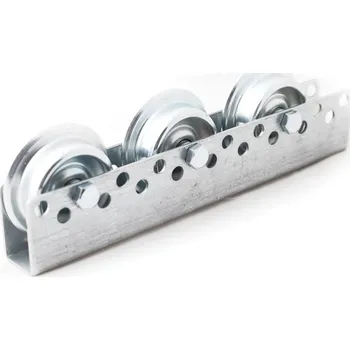 Dopravníkový pás Univerzální kladičková lišta s nákolkem, nosnost 15 kg, rozteč 100 mm