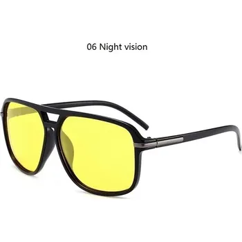 Čtvercové polarizační sluneční brýle retro styl - 06 Noční vidění