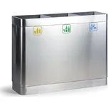 Odpadkový koš na tříděný odpad, 3x44 l, nerezový