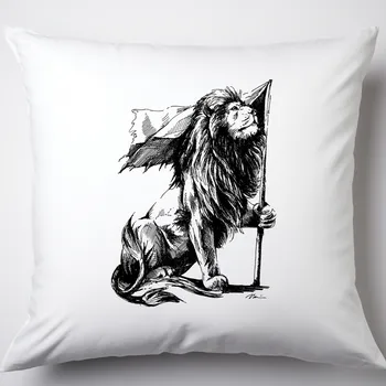 Polštář Polštář - Český lev na stráži Typ povlaku: Plyš