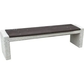 Zahradní lavice Betonová pískovaná lavička bez opěradla