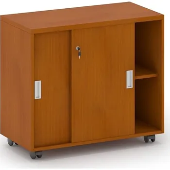 Kancelářská sestava Corping Kancelářská zasouvací skříňka na kolečkách MIRELLI, 800 x 420 x 750 mm, třešeň