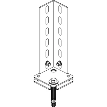 Dílenský regál Kotva do podlahy pro regály FIX a CLIP