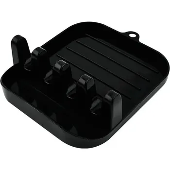 Držák na pokličky a kuchyňské náčiní v jednom | podložka na příbor - Černá