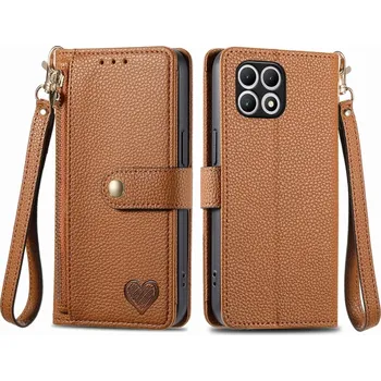 Pouzdro na tablet VSECHNONAMOBIL 79840 HEART Peněženkové pouzdro pro T Phone 2 hnědé