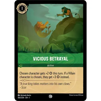 Sběratelská karetní hra 1ST 100/204 VICIOUS BETRAYAL - The First Chapter Stav: Near Mint, Verze: HOLO