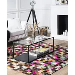 Barevný koberec 200 x 200 cm vyrobený z koženého patchworkového čtverce moderního Beliani