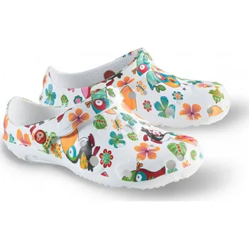 Dámská zdravotní obuv Schu'zz / Mbargo Sarl Francie Schu'zz - Dámská pracovní obuv, Globule 0029, bílá potisk - tukani Velikost: 38