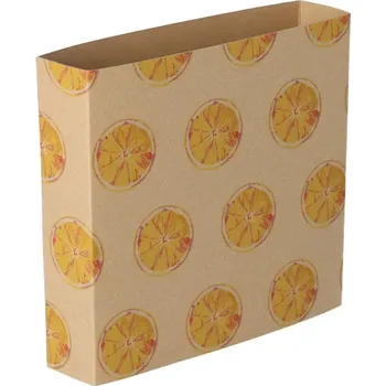 Jednorázové nádobí Reklamní CreaSleeve Kraft 484 papírový kraftový rukáv na zakázku, přírodní