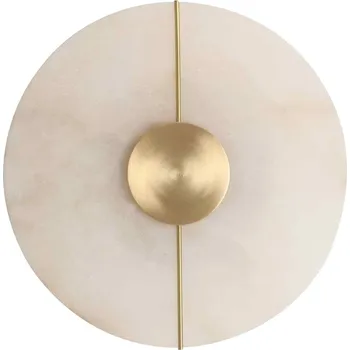 Lampička Viokef Nástěnné svítidlo LED Lusso, Ø 20 cm bílá mramorovaná 1 x 6 W LED - Doprava zdarma