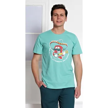 Pánské pyžamo Gazzaz Pánské pyžamo kapri Mexiko Barva: Zelená, Velikost: M