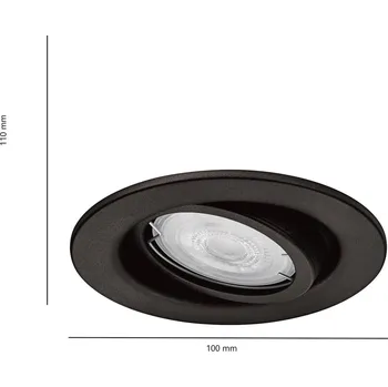 Venkovní osvětlení Philips Venkovní vestavné svítidlo Fresco, černé, nerezová ocel, GU10 černá 1 x 4,6 W LED - Doprava zdarma