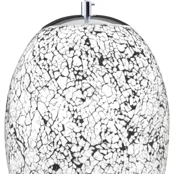 Searchlight Chrom-bílé závěsné světlo Crackle chrom, bílá 1 x 60 W - Doprava zdarma