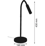 Busch LED stolní lampa Rocco, matný nikl rameno červená - Ø nohy 14 cm 1 x 6,5 W LED - Doprava zdarma