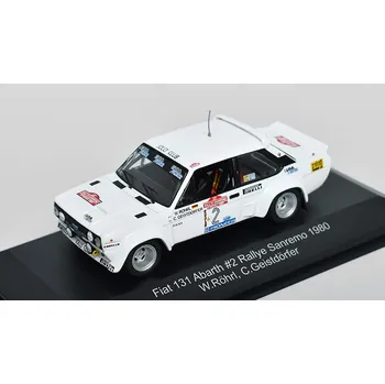 autíčko Fiat 131 Abarth #2 Rallye Sanremo 1980 Rohrl/Geistdorfer 1:43 - CMR Fiat 131 Abarth No.2 Rallye Sanremo 1980 - kovový model auta