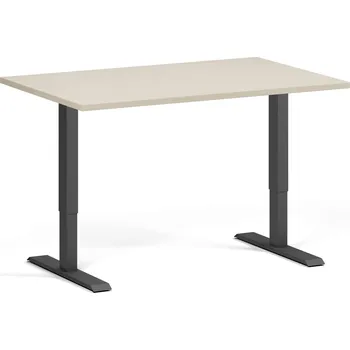 Psací stůl B2B Partner Výškově nastavitelný stůl, 120x80 cm, 1 motor, černá podnož, bříza