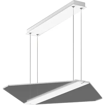 Lampička BEGA RZB Twindot S Diamond LED závěsné světlo DALI 830 matná bílá (RAL 9016), čirá, prizmatická LED celkem 39 W - Doprava zdarma