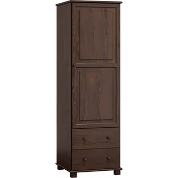 Šatní skříň Skříň policová 1D BHAGIRA 4, masiv borovice, moření: ořech + vyzvednutí ZDARMA