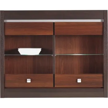 Obývací stěna Závěsná police HADIR typ 4, ořech tmavý + vyzvednutí ZDARMA