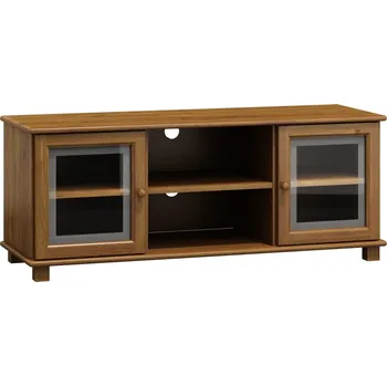 Televizní stolek RTV stolek TAMONAD 2, šíře 156 cm, masiv borovice, moření: dub + vyzvednutí ZDARMA