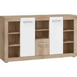 Komoda MOLTENO 3D, dub sonoma/bílý lesk, 5 let záruka + vyzvednutí ZDARMA