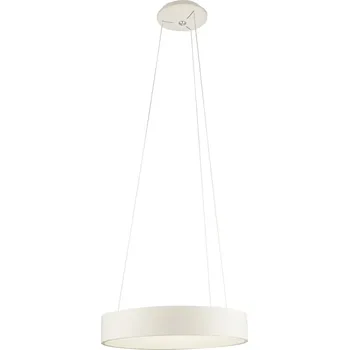 Aluminor Epsilon LED závěsné světlo, Ø 62 cm, bílé - závěs minimálně 27 cm; baldachýn - Ø 23 cm, výška 7 cm bílá LED celkem 36 W - Doprava zdarma