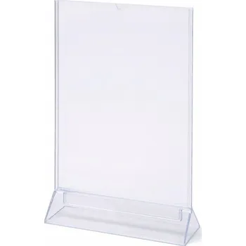 Reklamní Plastový stojánek tvaru T economy SCRITTO - oboustranný Formát A5, na výšku (TA5P)