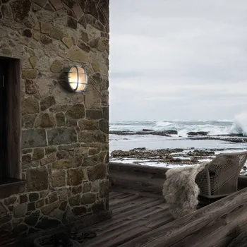 Venkovní osvětlení Nordlux Venkovní nástěnné světlo Polperro, nikl - Ø nástěnného držáku 12 cm nikl, čirá 1 x 60 W - Doprava zdarma