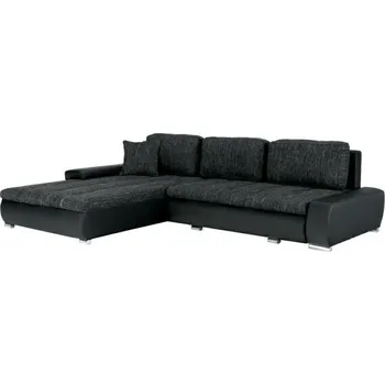 Sedací souprava Rohová sedací souprava Toniks Černá/černý melír