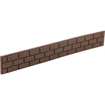 Zahradní obrubník FLOMAT Hnědý gumový zahradní obrubník FLOMA Bricks - 120 x 2 x 9 cm