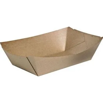 Jednorázové nádobí Kartonová miska na hranolky kraft FirstPack 1200ml 245/165/40mm 250ks