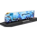 Volvo FH GL XL Chladírenský návěs Eisinger 1:87 - Herpa Volvo FH Globetrotter XL Kuhlkoffer-Sattelzug - Eisinger - kovový model auta