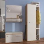 Předsíňová stěna DORINDA I, dub artisan/bílá, 5 let záruka + vyzvednutí ZDARMA