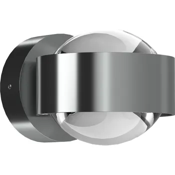 Lampička Top Light Puk Mini Wall, G9, čirá skla, matný chrom - Výstupek nástěnného držáku 2 cm, výška každé čočky 1,7 cm matný chrom, čirý 1 x 12 W LED - Doprava zdarma
