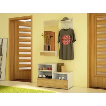 Předsíňová stěna Předsíň XIVA, craft bílý/craft zlatý, 5 let záruka + vyzvednutí ZDARMA