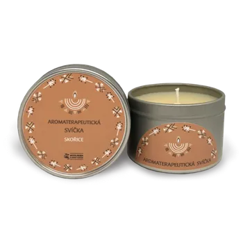 Svíčka Svíčka hřejivá se skořicí 100ml, Mýdlarna u dvou koček