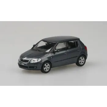 autíčko Škoda Fabia 2 tm. šedá 1:43 Škoda Fabia II 2006 - Šedá Anthracite Metalíza - kovový model auta