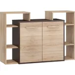 Komoda DORINDA 2D, dub sonoma tmavý/dub sonoma, 5 let záruka + vyzvednutí ZDARMA