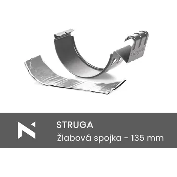 okap STRUGA Žlabová spojka s butylovou paskou - 135 mm ocelově šedá (RAL 7011)