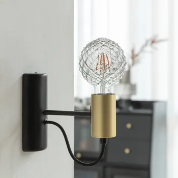 Lampička Lucande E27 3,8W LED žárovka G95 918 struktura smoke 5ks kouřová - Doprava zdarma