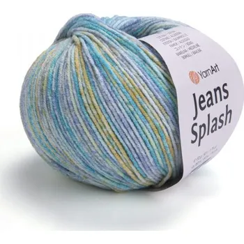 Příze YarnArt Jeans Splash 959 - žlutá, modrá, zelená